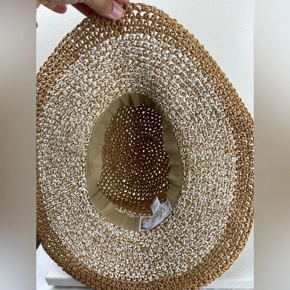 Cappelli Straworld Wide Brim Sun Hat – Woven Raffia Beach Hat - Picture 6 of 6